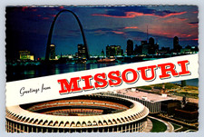 Vintage Postcard Gateway Arch St Louis Missouri Skyline