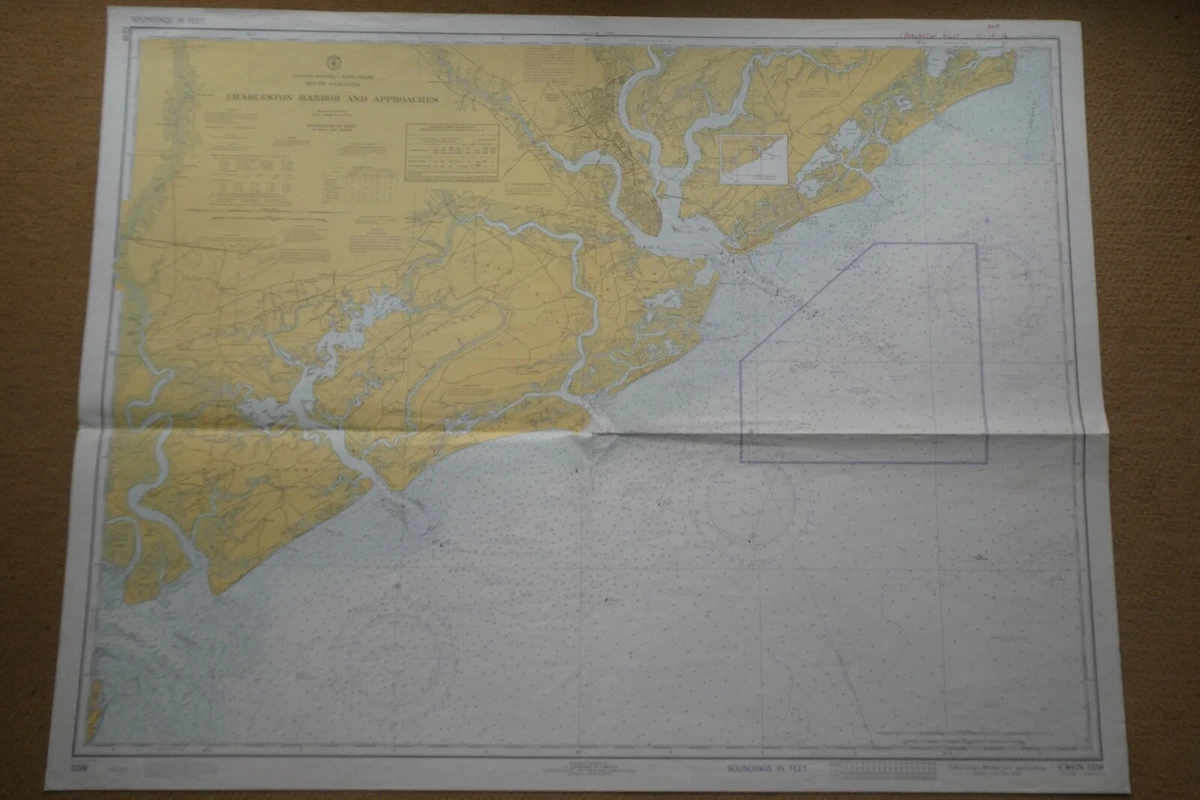 1970-1979 Date Range Antique North America Nautical Maps for sale