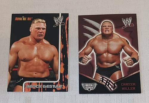 2002 Fleer WWE Royal Rumble 4 & 77 Rookie Card BROCK LESNAR Wrestling RC WWF Lot