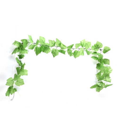 2pcs Simulation Grape Leaf Rattan Green Plant Ceiling Decoration Vine Hanging - Picture 9 of 12