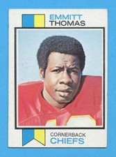 1973 TOPPS # 107 EMMITT THOMAS HOF KANSAS CITY CHIEFS VGEX+ FREE SHIPPING