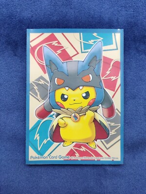 1x Pikachu Mega Lucario Poncho Pokemon Center Exclusive Card Sleeve Shield 2016