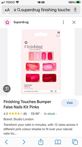 Clearance 5 X Finishing Touches Bumper Pack 96 Pink Stick On Nails Expired Glue - Picture 3 of 13
