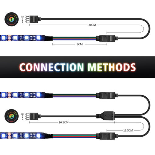 4pin dc 12V Gaming RGB LED Strip Lights PC Case Lighting Gamer DIY for Aura Sync - Picture 3 of 15