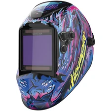 Auto Darkening Welding Helmet, Large View True Color Welder Mask, 4 Arc Sensor