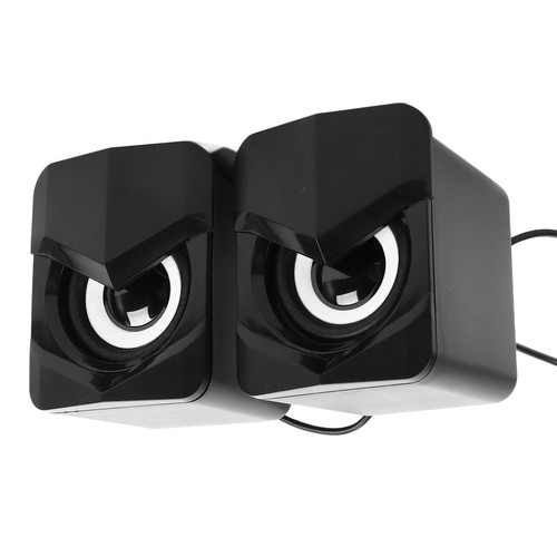 2x Computer Speakers Portable Wired Desktop Laptop Speakers Subwoofer For Home - Afbeelding 20 van 24