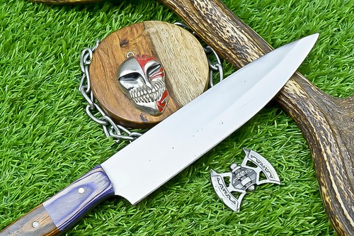 Custom Hand-Forged J2 Steel Chef's Knife - Premium Kitchen Knife SN-2948 - Picture 6 of 9