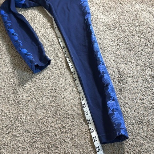 Athleta Girl Wish List Tight In Goodnight Nora Navy Blue Leggings 12 large - Picture 5 of 7