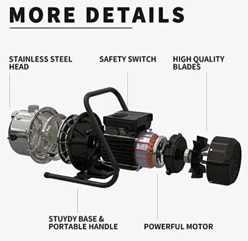 1.2hp Portable Shallow Well Pump Garden Pump Stainless Steel 1068Gph New-Sealed - Picture 8 of 9
