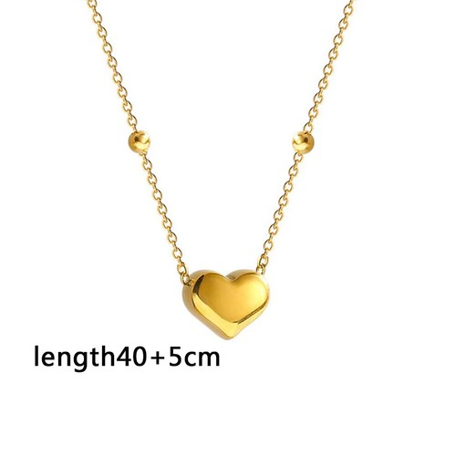 Golden Love Anhänger Halskette Simplicity Damen Legierung Halskette Modeschmuck - - Bild 4 von 11