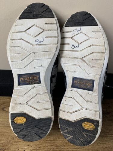 Pendleton Mujer Tenis Talla 8.5 Negro Gris Lana Azteca Tribal Spider Rock - Imagen 8 de 12