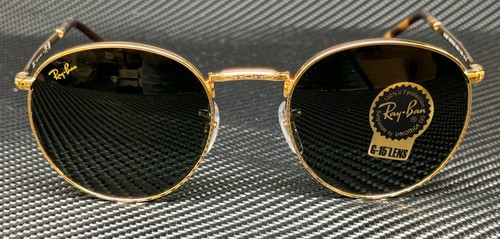 RAY BAN RB3637 919631 Gold Green Unisex 53 mm Sunglasses - Picture 2 of 5