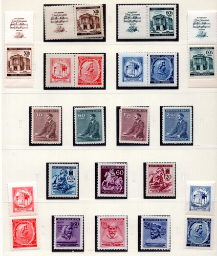 GERMANY 1939-1944 CZECHOSLOVAKIA OCCUP. BOHEMIA MORAVIA SC. #1-89 & POSTAGE DUES - Picture 5 of 10