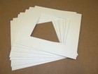 Pack of 25 (8" x 8") 4-plyAcid Free White Precut Mats 4 3/4" X 4 3/4" Cr Framing