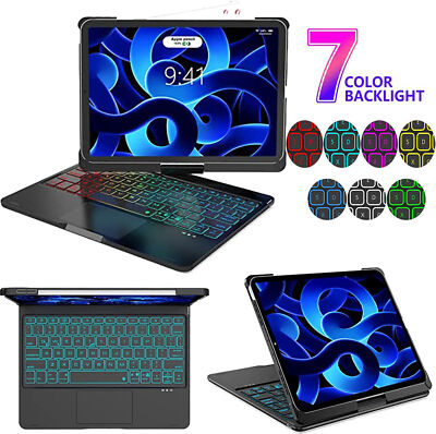 Backlit Touchpad Keyboard Case With Rotate For iPad Air 4th 5th Gen Pro 11'' 2023