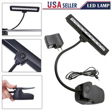 New 9 LEDs Clip-On Orchestra Music Stand Flexible LED Lamp Light  AC Adapter