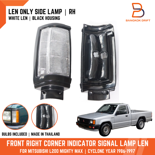 RH Black Front Corner Signal Lamp Light For Mitsubishi L200 Pickup ME MJ 87-96 - Picture 1 of 7