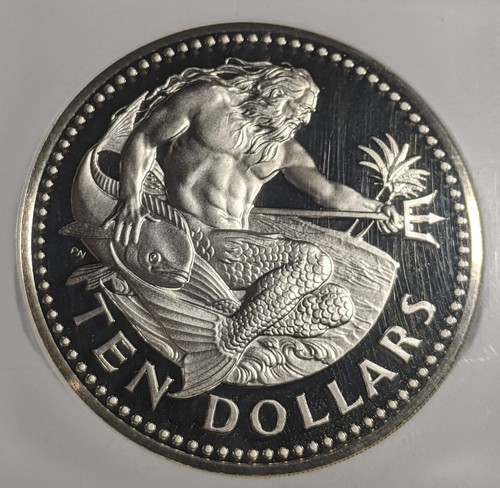 Barbados Proof 1975 FM $10 Ten Dollars NGC PR68 ULTRA CAMEO FDC GEM UNC KM#17a - Picture 3 of 7