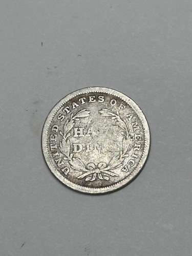 1838 Mezza moneta senza drappeggio stelle grandi F - Foto 2 di 2