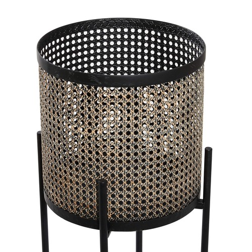 Metal Indoor Planters with Stand Set of 2 No Drainage Holes Brown and Black 11 X - Picture 4 of 4
