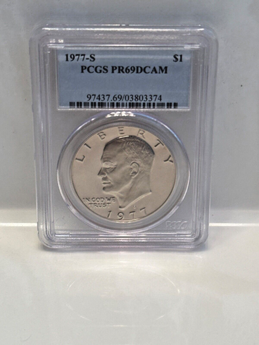 1977-S EISENHOWER DOLLAR PCGS PR69DCAM (VERIFIED CERTIFICATION# & PCGS#) - Picture 2 of 6