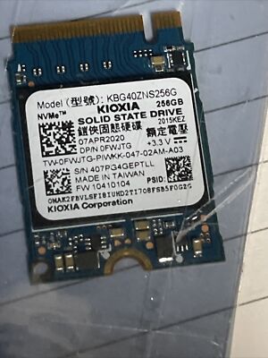 KIOXIA KBG40ZNS256G 256GB SSD M.2 PCIe NVMe 2230 SSD For Laptop