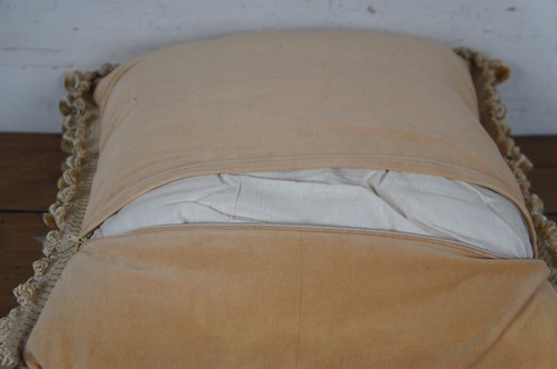 French Aubusson Style Silk Down Fill Floral Embroidered Lumbar Throw Pillow 16" - Picture 11 of 11