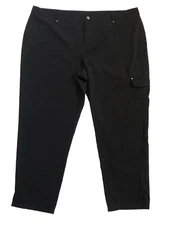 CJ Banks Size 24W (46x29) Black Lightweight Cargo Pants High Rise  Women's