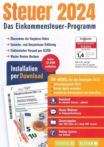 ALDI Steuer 2024 - Vollversion - Steuererklärung 2024 - NEU & OVP!