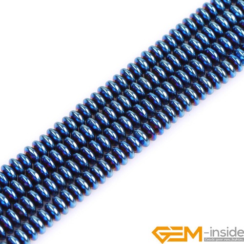 Hypoallergenic MultiShapes Blue Metallic Coated Hematite Jewelry Making Beads AU - Picture 142 of 201