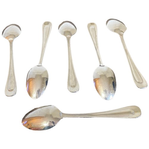 Oneida Sand Dune Satiniert Edelstahl Teelöffel 6 1/8" A758 6 Stück Silber Farbe - Bild 8 von 9