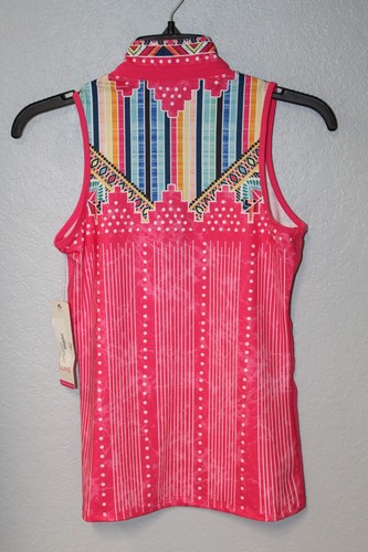 Lucky In Love Women Pretty In Ink Pink XS Sleeveless Tennis Top GT16 NEW NWT - Picture 4 of 7