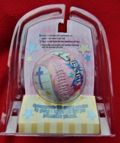 "IT'S A GIRL" GIFT BASEBALL ~ BABY GIFT ~ YOU PERSONALIZE IT! ~ BRAND NEW! - Picture 2 of 6