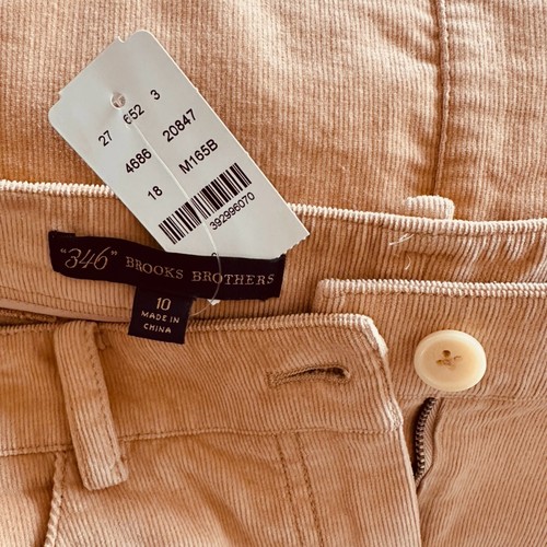 346 BROOKS BROTHERS beige corduroy skirt Sz 10 - Picture 5 of 5