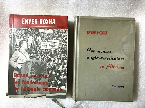 old 2 albanian books-Enver Hoxha-communism time-illustrated-french-1975-1984-rar - Picture 2 of 20