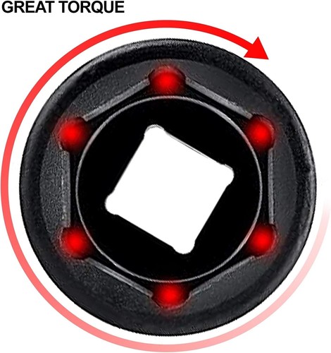 Juego de Dados de Impacto Profundo Metricos Con Impulsion de 1/2 Pulgadas Nueva - Picture 3 of 8