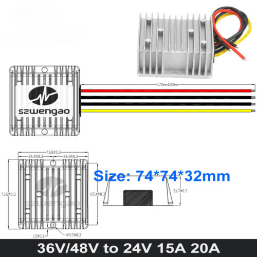 DC Buck 36V 48V to 24V 3A 5A 10A 20A 30A 40A 60A 85A DC-DC Step Down Converter - Picture 21 of 25
