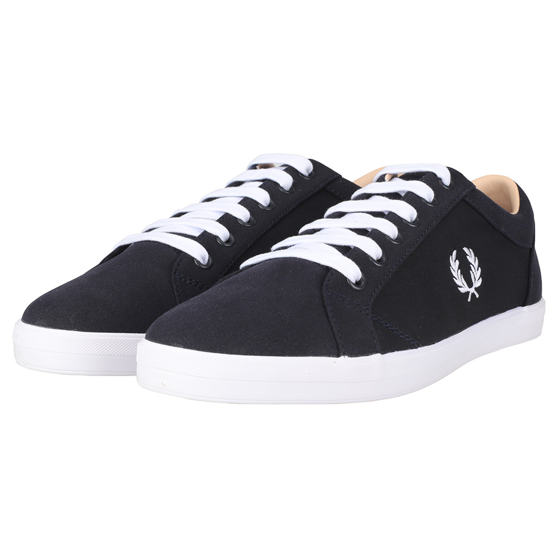 Fred Perry Tessuto Baseline Poly Uomo Navy White Tessuto Perry Scarpe da Ginnastica 712d0f Fred Perry Tessuto Baseline Poly Uomo Navy White Tessuto Perry Scarpe da Ginnastica 712d0f