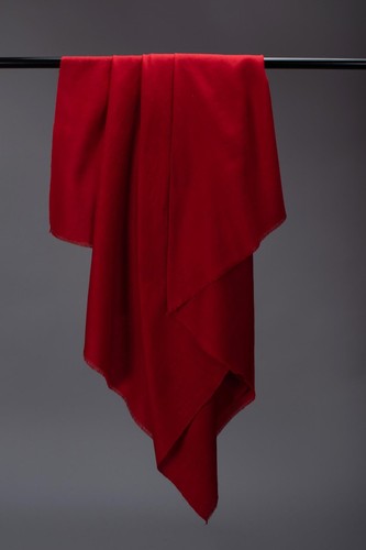 Rote handgesponnene Pashmina - Bild 2 von 3