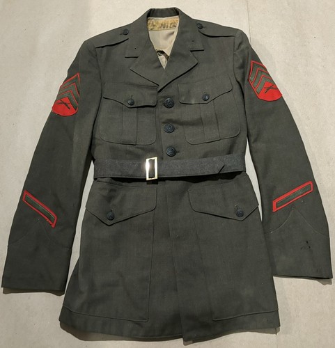 Vietnam War 1968 USMC Sergeant Uniform Jacket & Shirt Named J. Miller - Picture 2 of 8