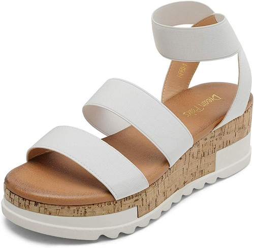 US Women Casual Open Toe Ankle Strap Platform Wedge Sandals - Picture 62 of 118