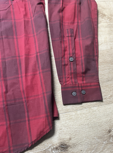 NWT Men's XL Columbia Hardy Ridge Stretch Long Sleeve Button Shirt Red Plaid - Picture 4 of 13