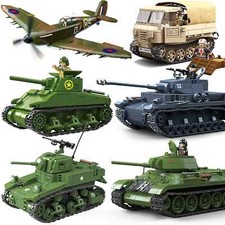 Military Tanks US Army Weapon Soldier Figure Model Building Block Brick Kid Toys