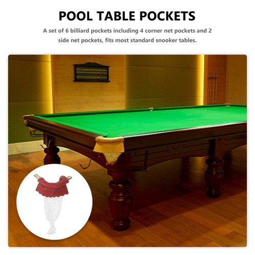 6 Pcs Pool Pockets Pool Table Pool Table Pocket Liners - Picture 6 of 11