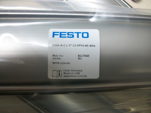 NEW FESTO PNEUMATIC CYLINDER MODEL SSNA-N-2-1/2"-12=PPVA-N5-MS4  NFPA CYLINDER - Picture 6 of 10
