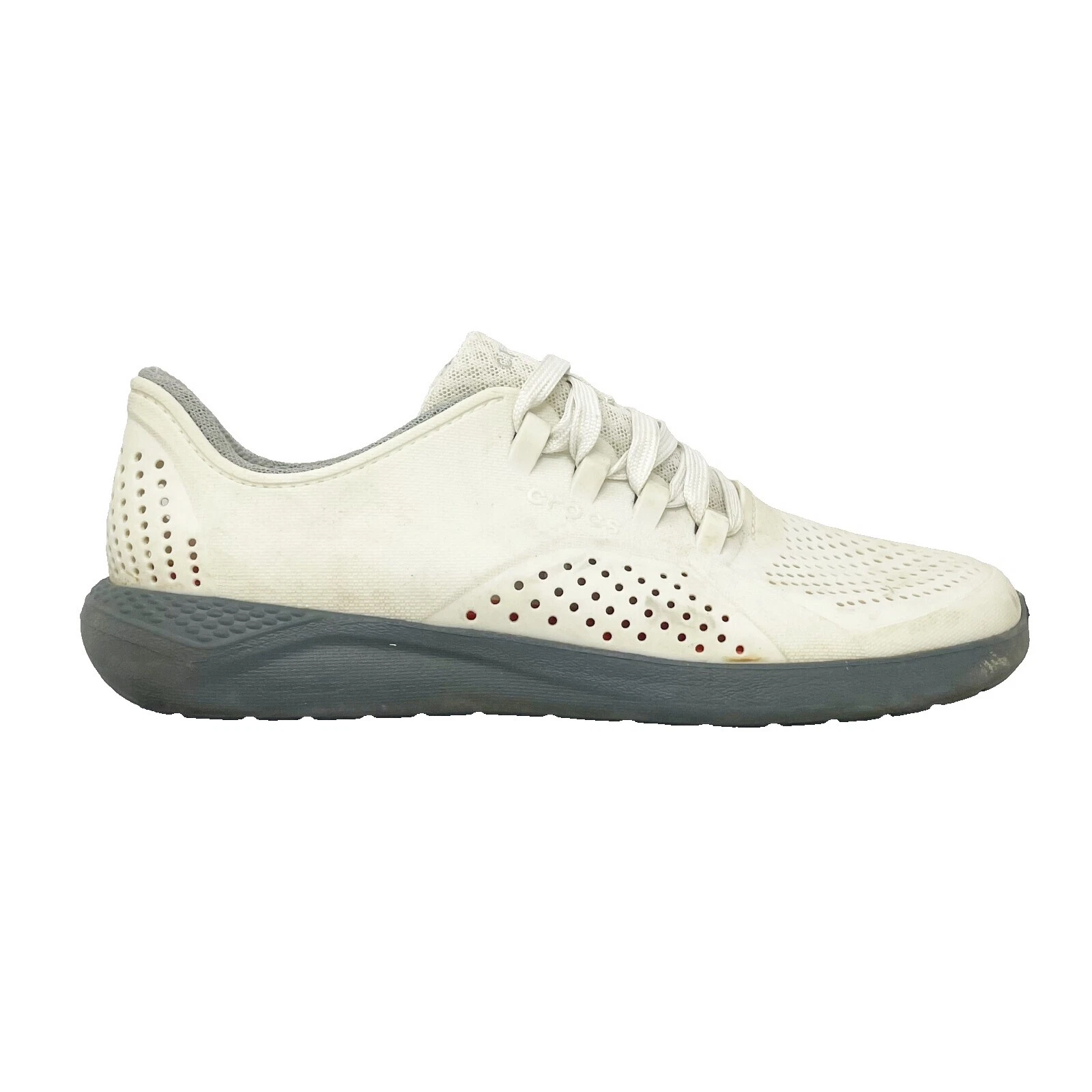 Parte superior de cuero Crocs Blanco Zapatos Casuales para hombres