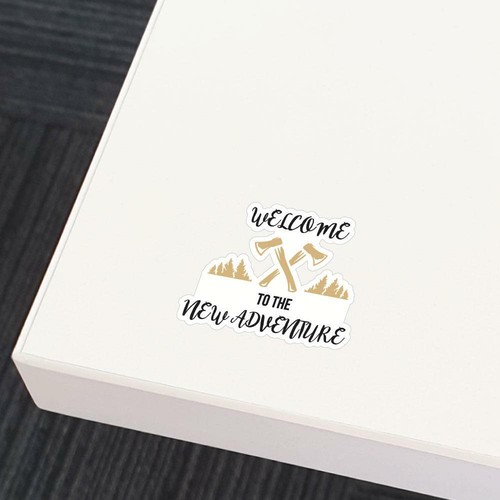 Welcome To The New Adventures Sticker Decal Camping Campervan Adventure Travel - Picture 3 of 5