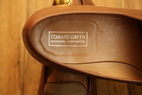 Edward Green Tan Brown Leather Shoes Penny Loafers Men's UK 9.5 E US 10 EU 43.5 - Picture 6 of 12