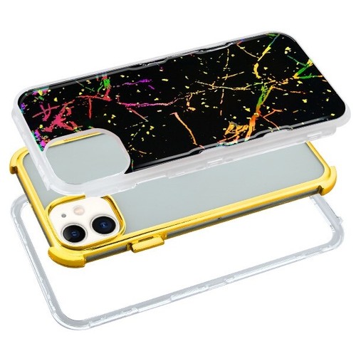 Hybrid Glitter Marble Pattern Shockproof Case Cover for iPhone 11 - Picture 8 of 55