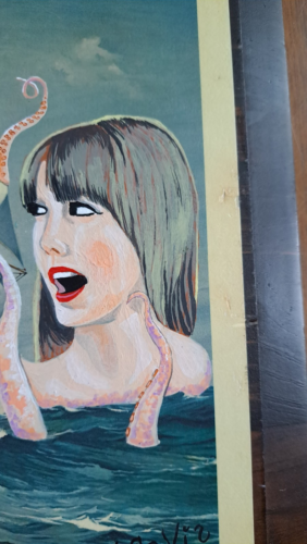 Taylor Swift KRAKEN Upcycling Secondhand Store Gemälde Kunst Schiff Original von TRAVIS - Bild 9 von 13